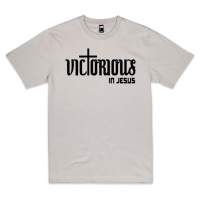 Victorious in Jesus Tee - BLACK Thumbnail