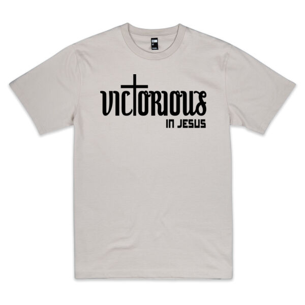 Victorious in Jesus Tee - BLACK Thumbnail