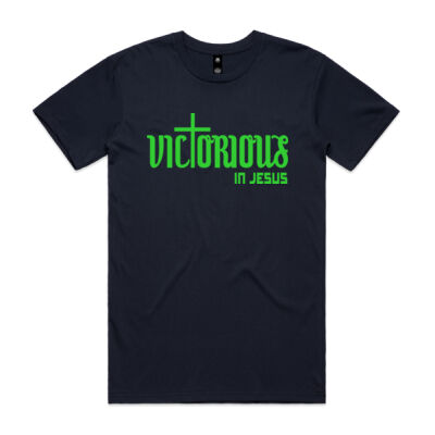 Victorious in Jesus Tee - GREEN Thumbnail