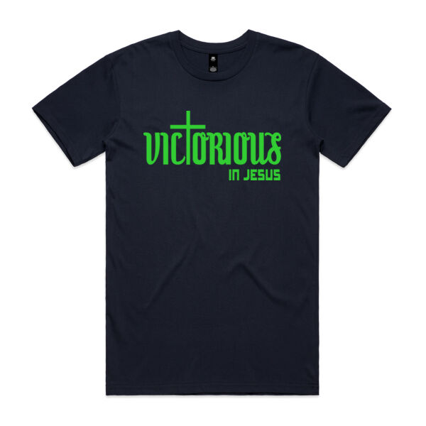 Victorious in Jesus Tee - GREEN Thumbnail