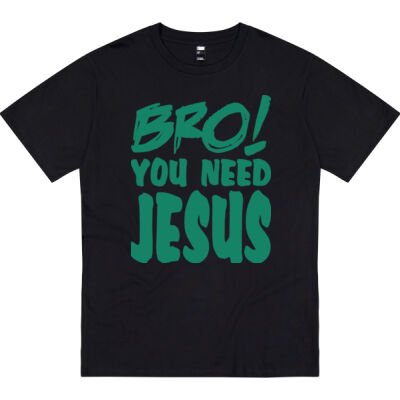 Bro! You Need Jesus Tee - TEAL Thumbnail